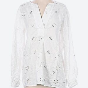 CHRISTIAN SIRIANO New York White Eyelet Blouse